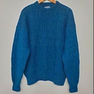 Vtg Pendleton 60s Pure Virgin Wool Knit Sweater
